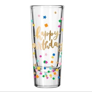 NEW - CONFETTI HAPPY BIRTHDAY SHOT GLASS